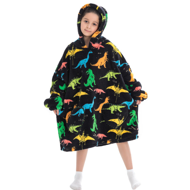Sweat-shirt thermique oversize, sweat-shirt paresseux pour enfants