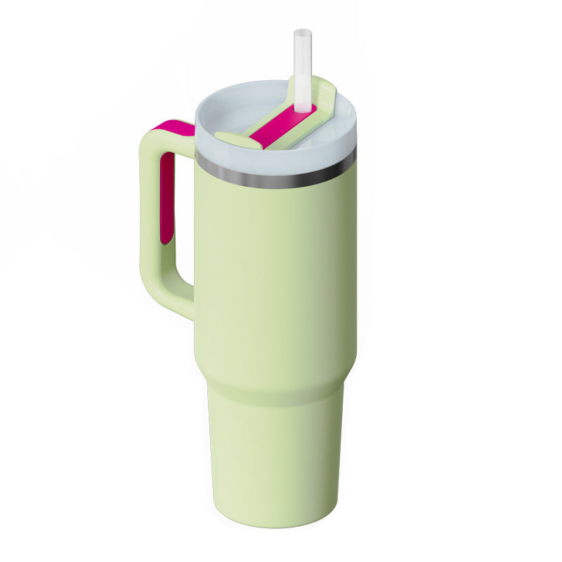 Gobelet isotherme 1,2 L avec anse et paille – Acier inoxydable anti-fuites