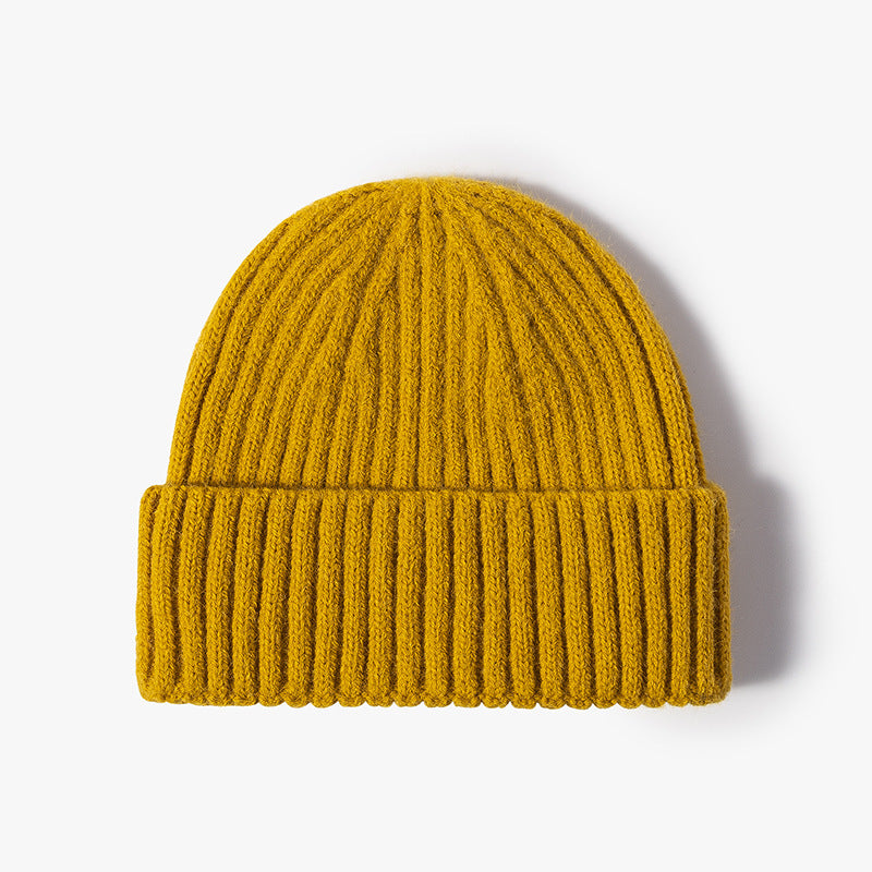 Bonnet de pêcheur court à revers tricoté pour homme et femme, chaud pour l'hiver