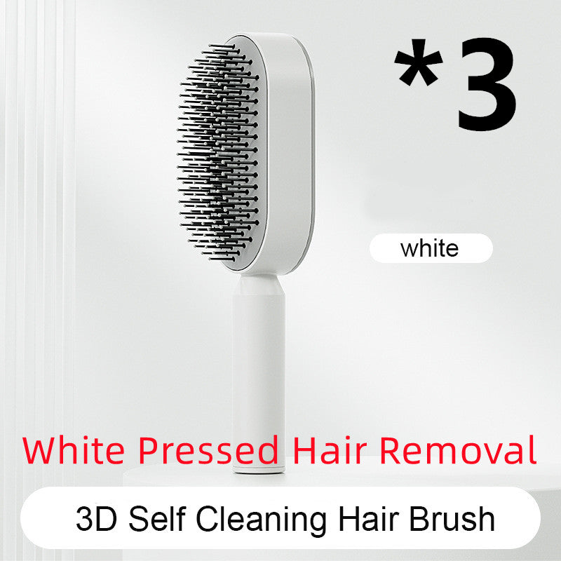 Brosse à cheveux autonettoyante pour femmes, nettoyage en une seule étape, anti-chute de cheveux, massage du cuir chevelu par airbag, peigne antistatique.