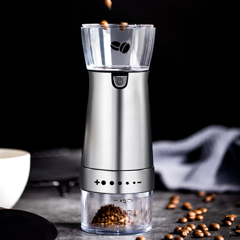 Moulin à café électrique en acier inoxydable, broyeur manuel réglable, machine à café, broyeur à grains de café, outil de cuisine