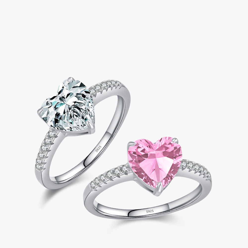 Bague d'amour en argent sterling pour femme