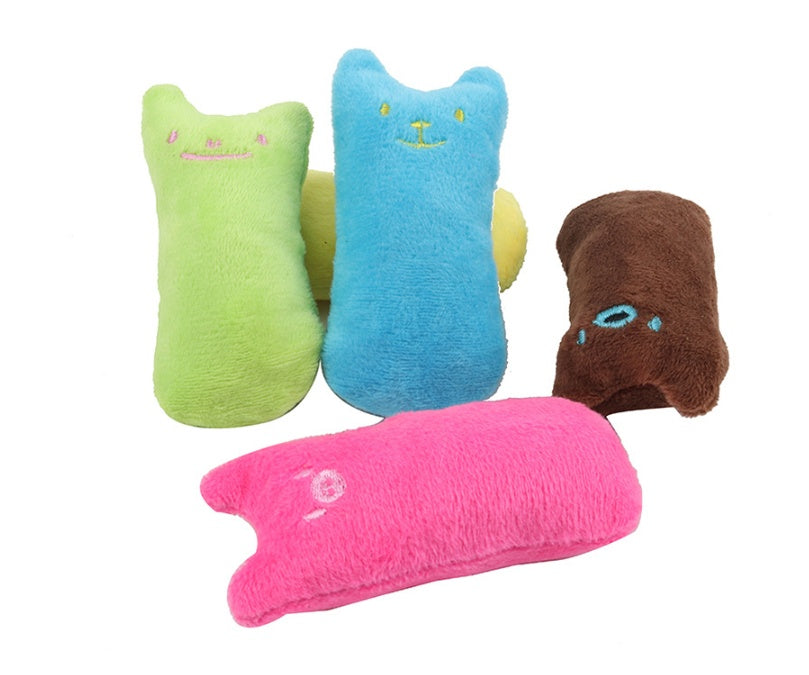Jouet pour chat à l'herbe à chat, coussin interactif, accessoires pour animaux de compagnie, coussin en peluche pour les dents, jouet à mâcher à la menthe