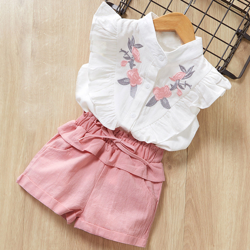 Ensemble short et haut princesse pour fille