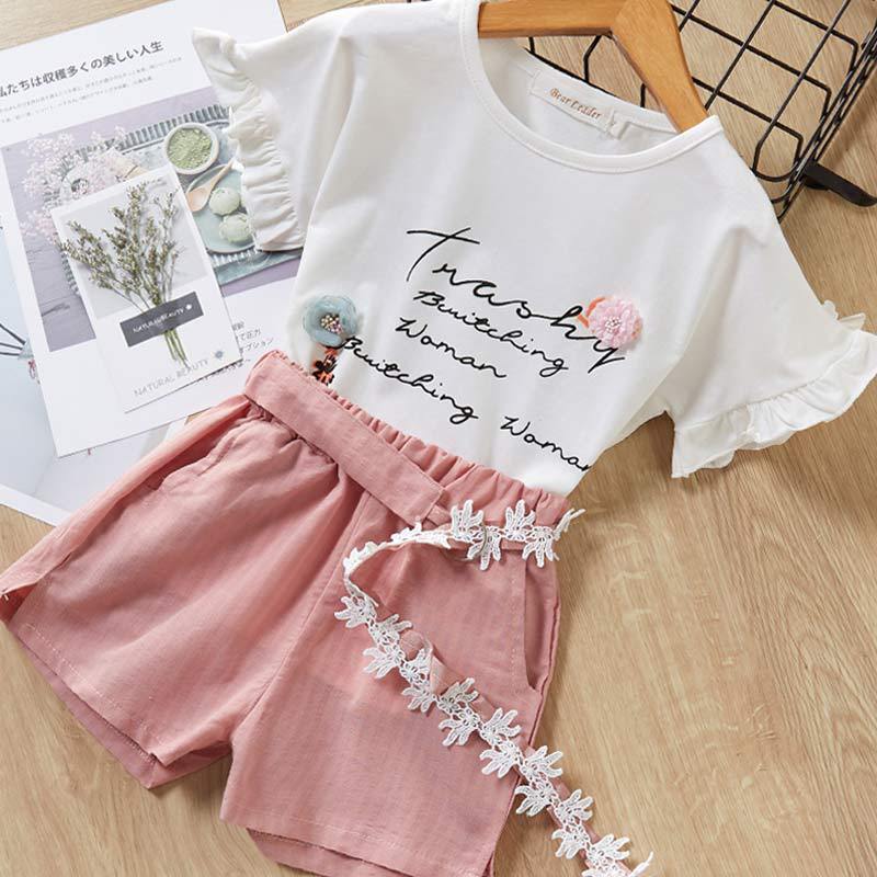 Ensemble 2 pièces fille - Manches courtes et short tendance