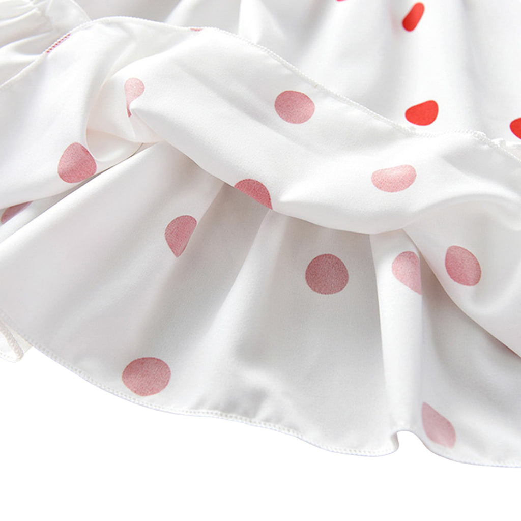 Robe d'été fille - Dentelle et pois