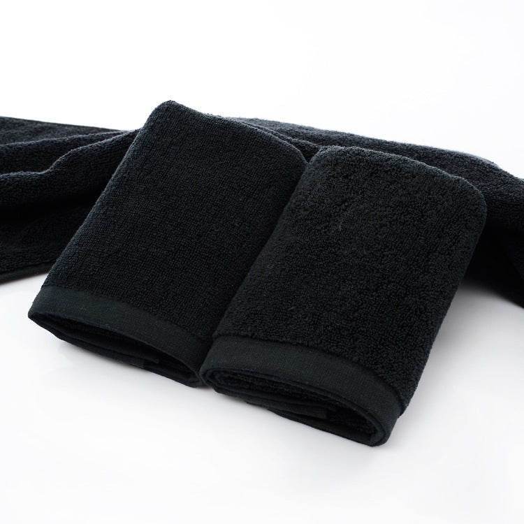 21 brins de serviettes en coton noir