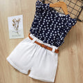Vêtements pour bébés filles : T-shirt à manches courtes, pantalon et robe.
