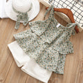 Ensemble 2 pièces fille - Haut fleuri et short