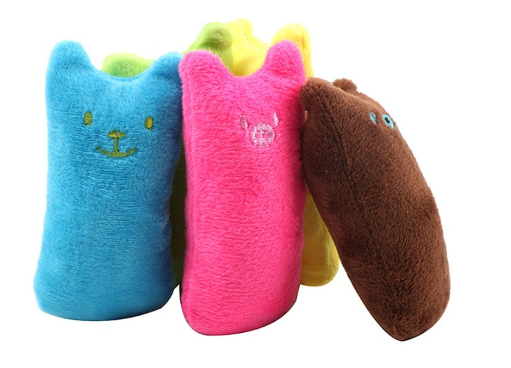 Jouet pour chat à l'herbe à chat, coussin interactif, accessoires pour animaux de compagnie, coussin en peluche pour les dents, jouet à mâcher à la menthe