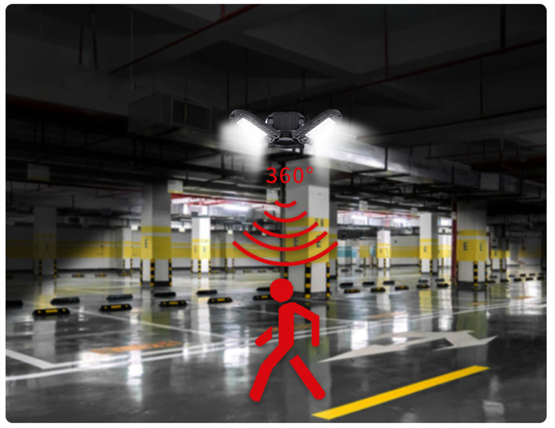Lampe déformable générale pour garage, éclairage radar, entrepôt, lampe industrielle, éclairage domestique haute intensité