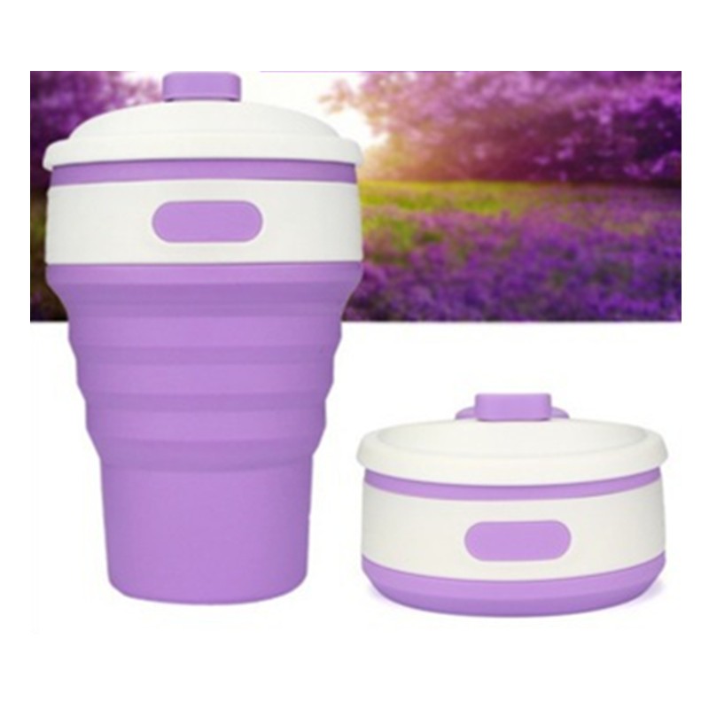 Tasses à café pliables de voyage en silicone, sans BPA, de qualité alimentaire, pour thé et café.