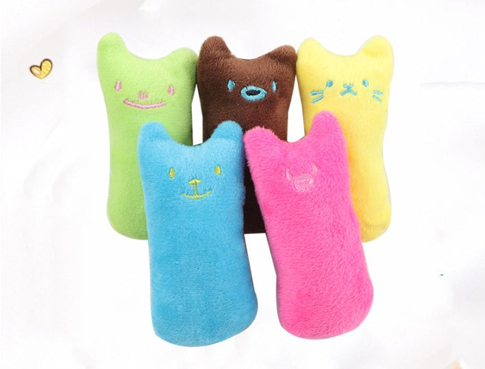 Jouet pour chat à l'herbe à chat, coussin interactif, accessoires pour animaux de compagnie, coussin en peluche pour les dents, jouet à mâcher à la menthe
