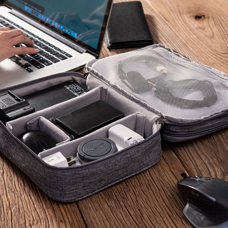 Sacoche de voyage étanche pour câbles et accessoires électroniques
