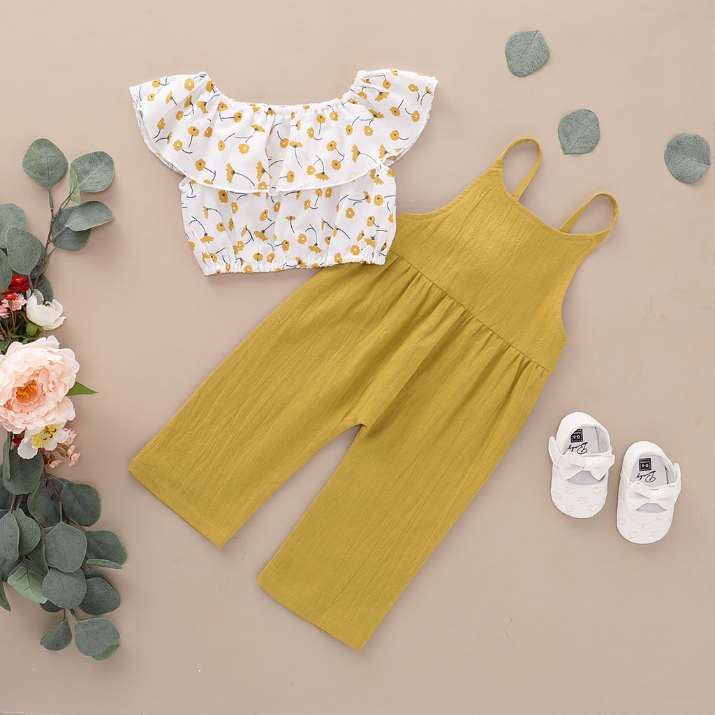 Ensemble camisole à fleurs pour filles