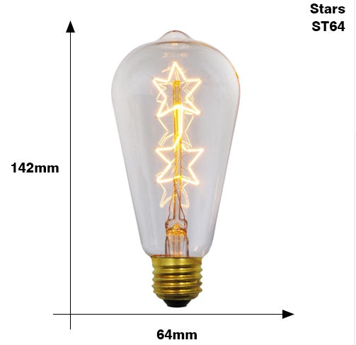 Ampoule Edison E27 220V 40W ST64 A19 T45 G80 G95 G125 Ampoule à filament incandescent Style rétro