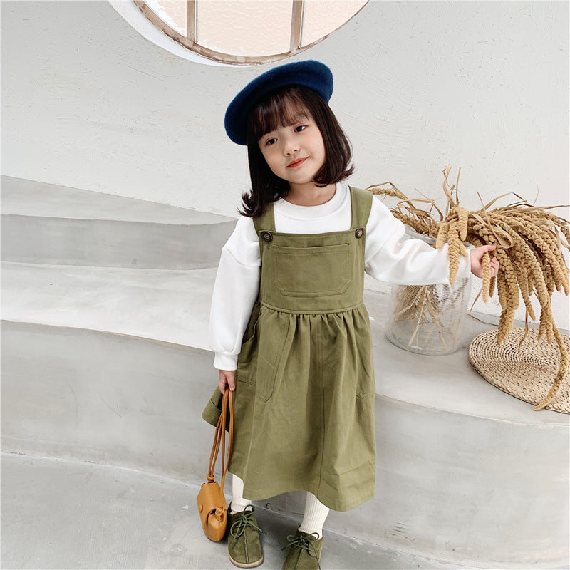 Robe jupe unie pour fille