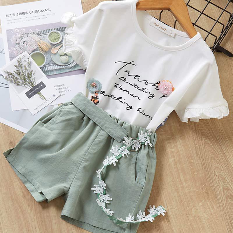 Ensemble 2 pièces fille - Manches courtes et short tendance