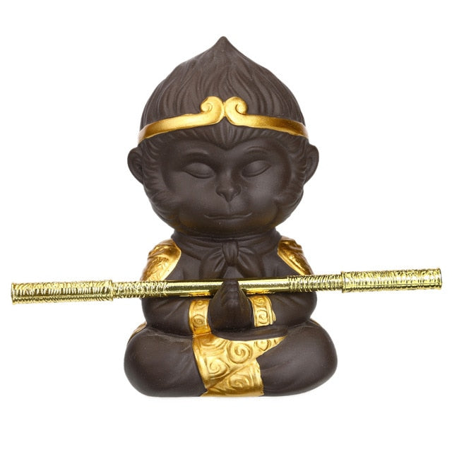 Service à thé Kung Fu argile violette Sun Wukong – Plateau décoratif