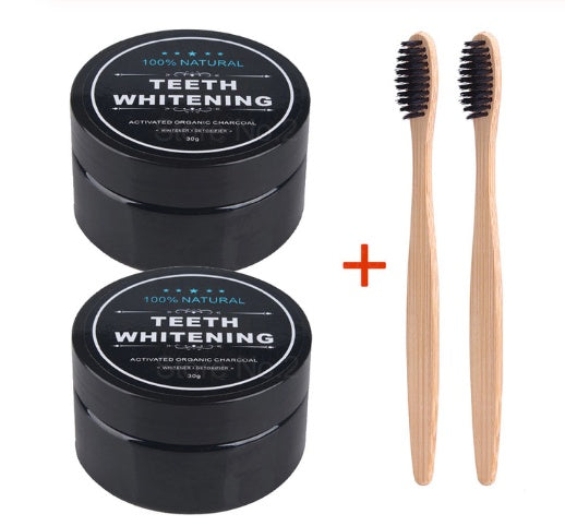 Poudre de charbon pour le blanchiment des dents, charbon actif de noix de coco, poudre de charbon pour le blanchiment des dents, hygiène buccale