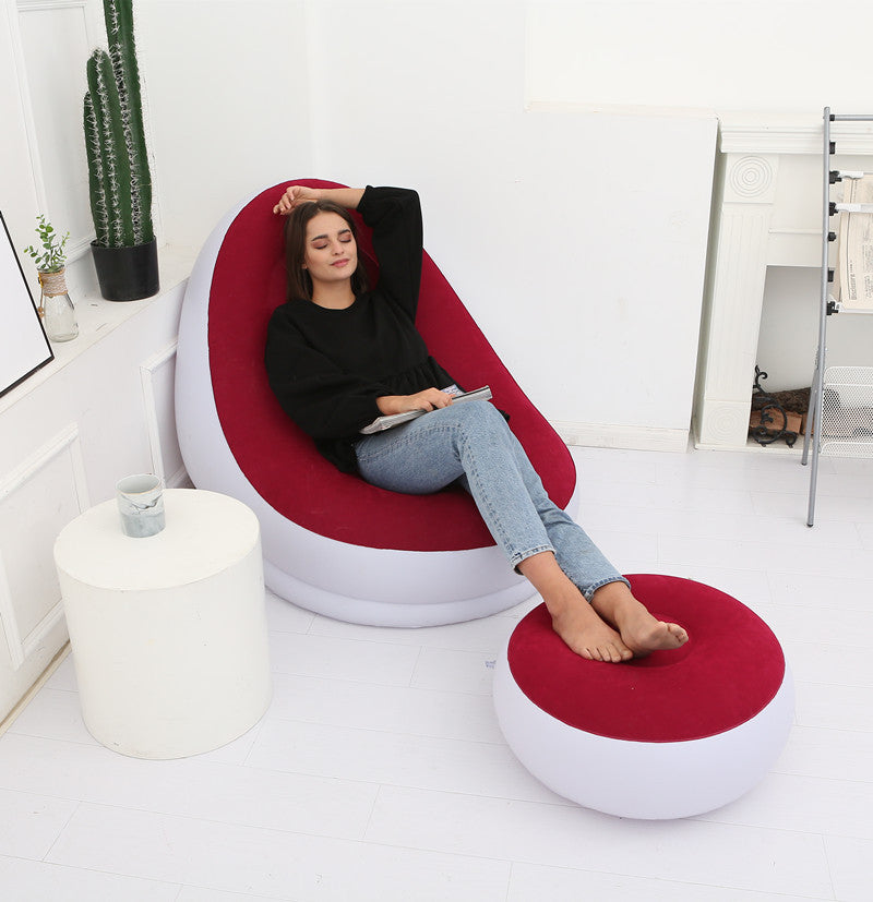 Pouf paresseux avec canapé-lit gonflable