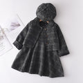 Ensemble 3 pièces fille - Gilet, jupe et béret en laine