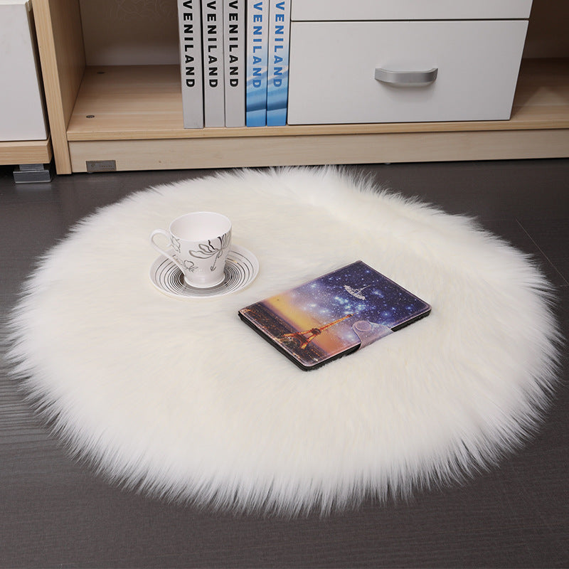 Tapis rond en peluche – Chambre, salon et balcon