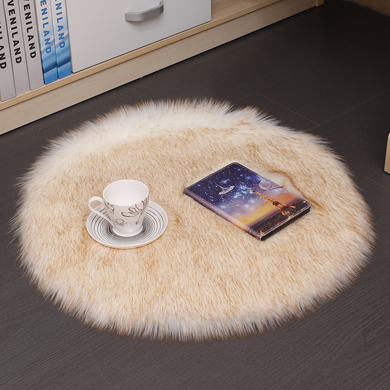 Tapis rond en peluche – Chambre, salon et balcon