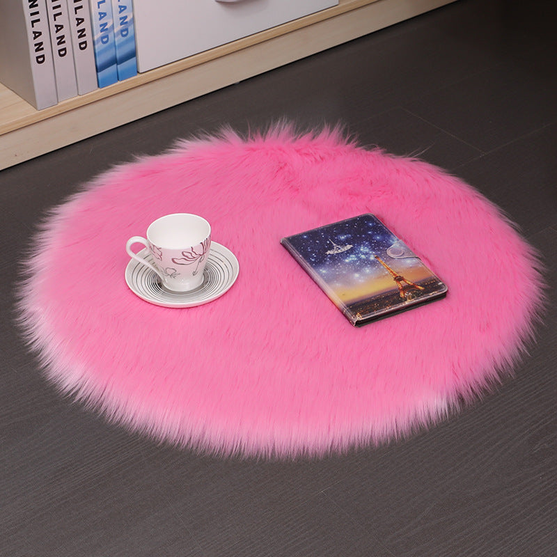 Tapis rond en peluche – Chambre, salon et balcon