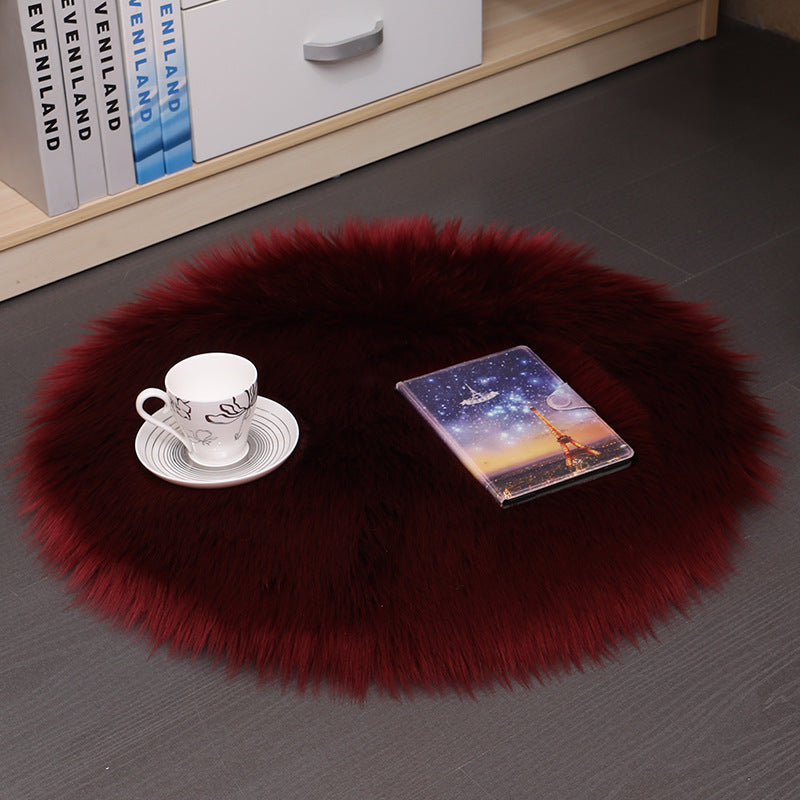 Tapis rond en peluche – Chambre, salon et balcon