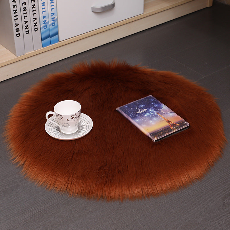 Tapis rond en peluche – Chambre, salon et balcon