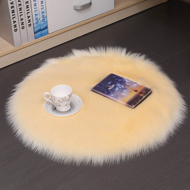 Tapis rond en peluche – Chambre, salon et balcon