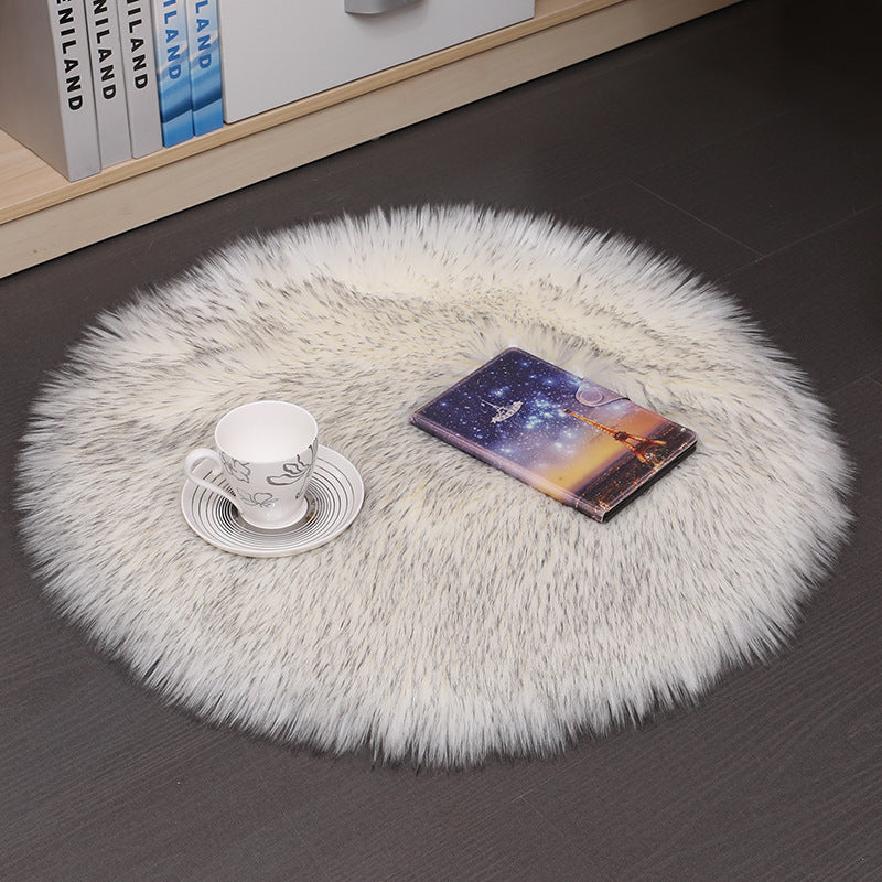 Tapis rond en peluche – Chambre, salon et balcon