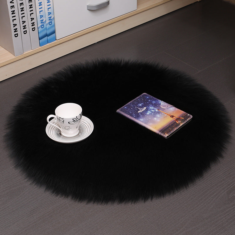 Tapis rond en peluche – Chambre, salon et balcon