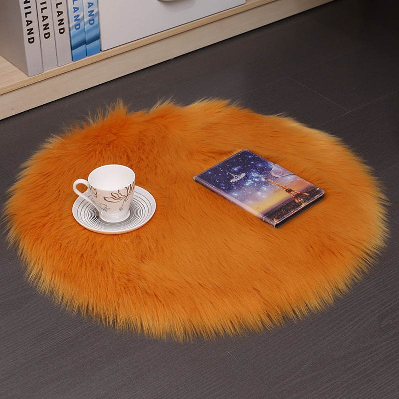 Tapis rond en peluche – Chambre, salon et balcon