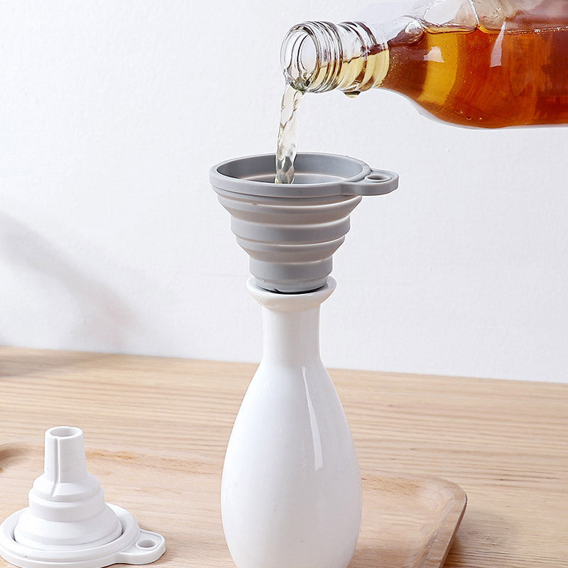 Entonnoir pliable en silicone, un ustensile de cuisine créatif