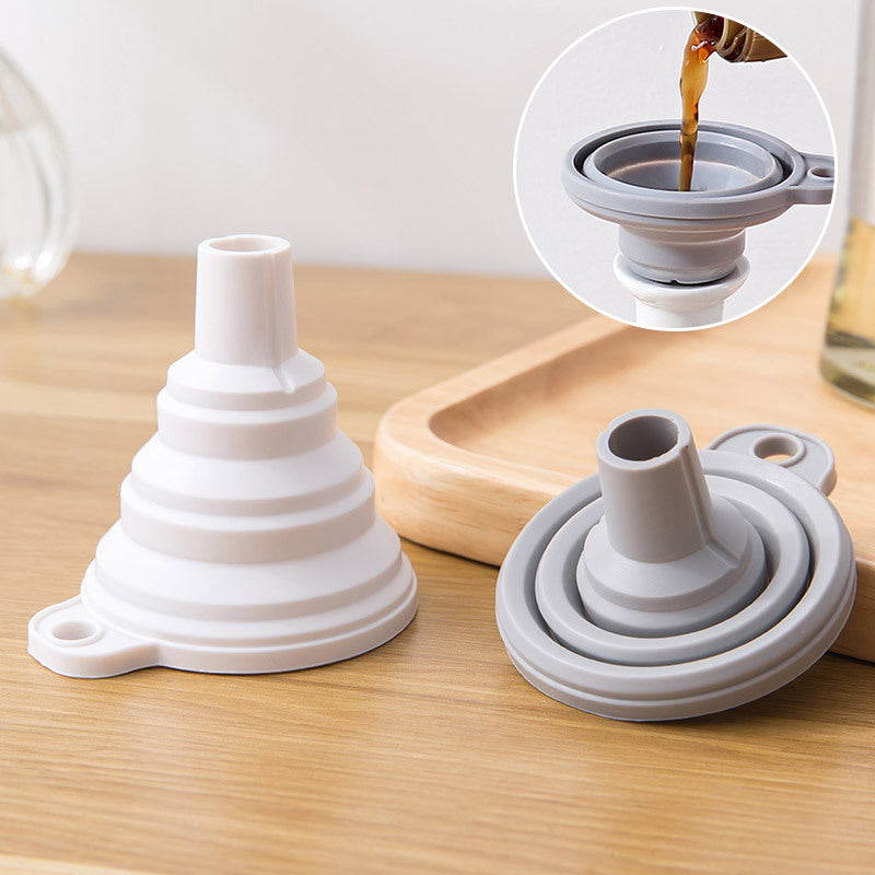 Entonnoir pliable en silicone, un ustensile de cuisine créatif