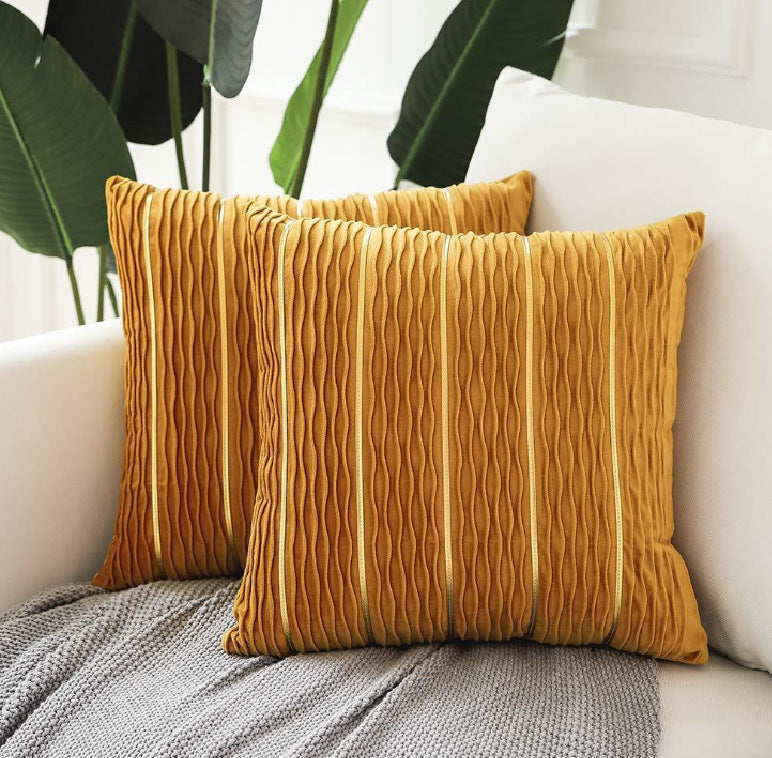 Housse de coussin velours peluche luxe 45x45 cm