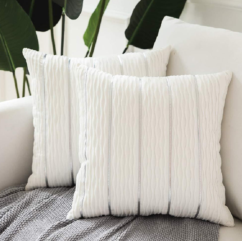 Housse de coussin velours peluche luxe 45x45 cm