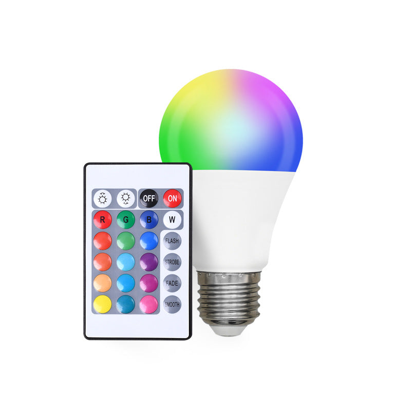 Ampoule LED multicolore à 16 couleurs avec télécommande, couleurs RVB, intensité lumineuse intelligente pour intérieur
