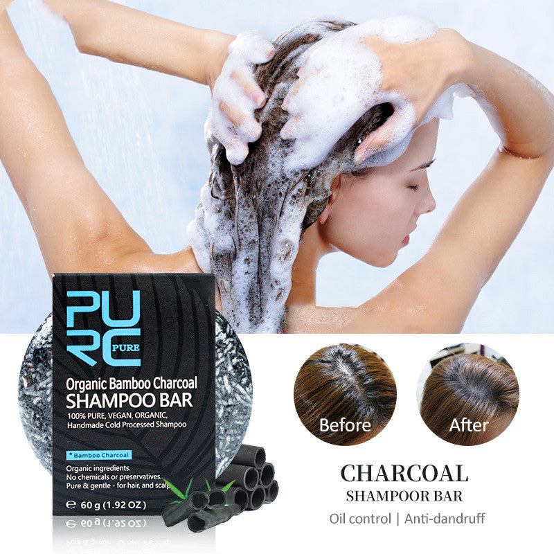 Shampoing artisanal au savon et au charbon de bambou