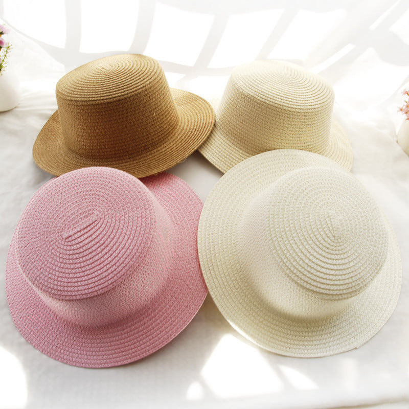 Chapeau de paille pliable d'été pour femme, léger et léger, avec protection solaire, style pêcheur, idéal pour la plage et les activités de plein air (vente en gros).