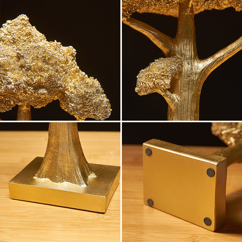 Décoration de caisse pour magasin Golden Lucky Tree, décoration créative