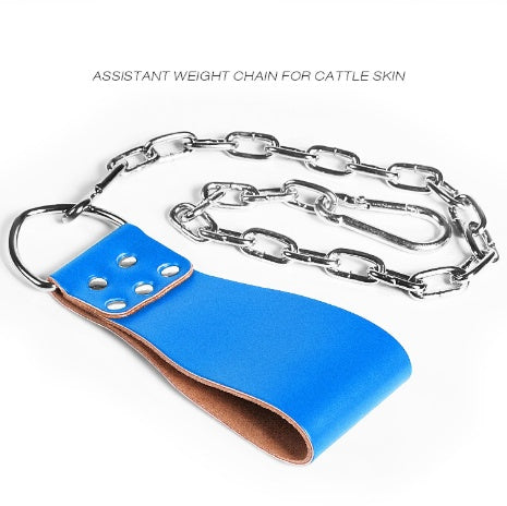 Ceinture de musculation en cuir avec anneau de chaîne pour l'entraînement de puissance
