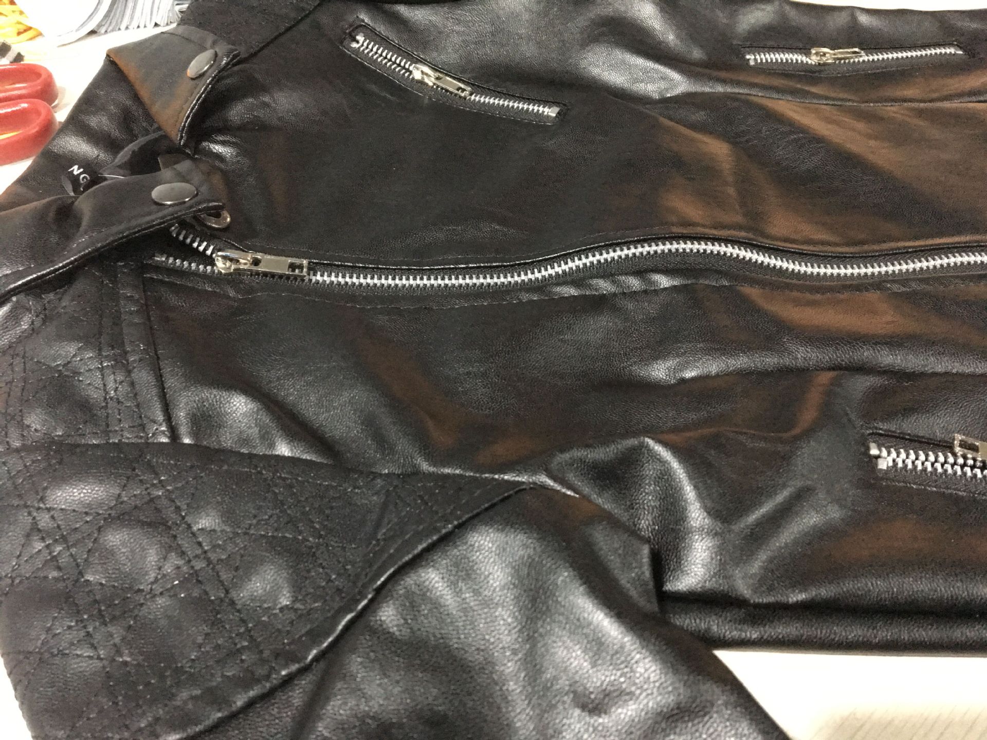 Veste de moto d'automne pour enfants, manteau en cuir PU pour bébés garçons et filles, courte