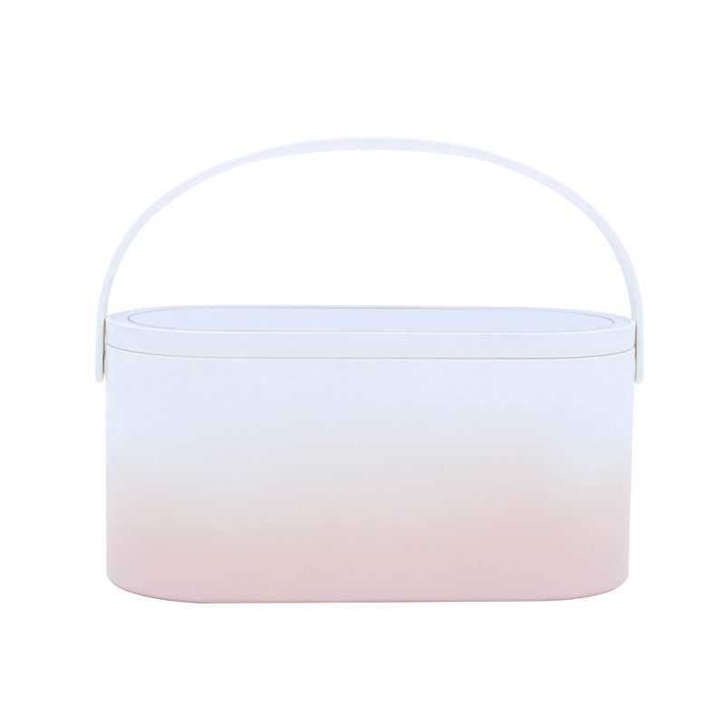 Mini coffret de maquillage portable Creative Muid avec miroir de maquillage LED rechargeable et veilleuse, idéal pour les voyages et pour les bureaux.