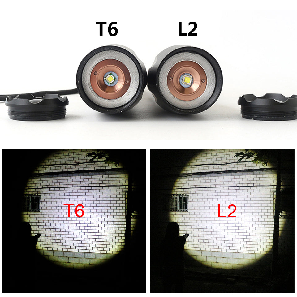 Lampe torche puissante, rechargeable, étanche, idéale pour les forces spéciales, la défense personnelle à domicile, le vélo, le camping et les balades. Mini lampe torche premium ultra-lumineuse.