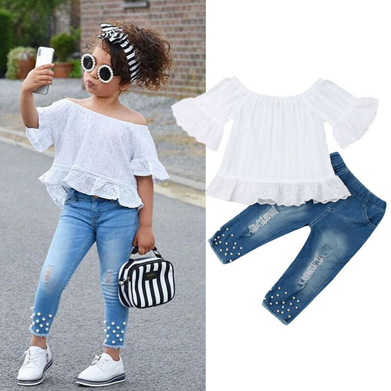 Ensemble chemise et short pour filles et enfants