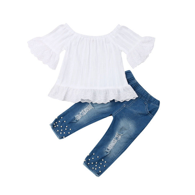 Ensemble chemise et short pour filles et enfants