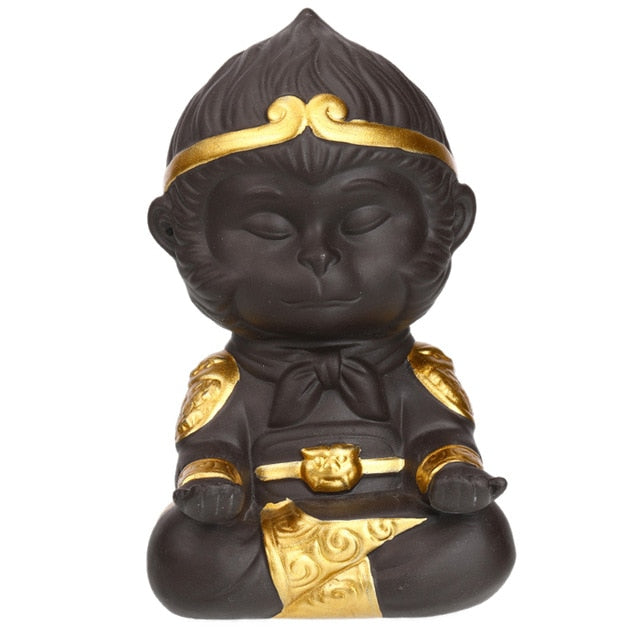 Service à thé Kung Fu argile violette Sun Wukong – Plateau décoratif